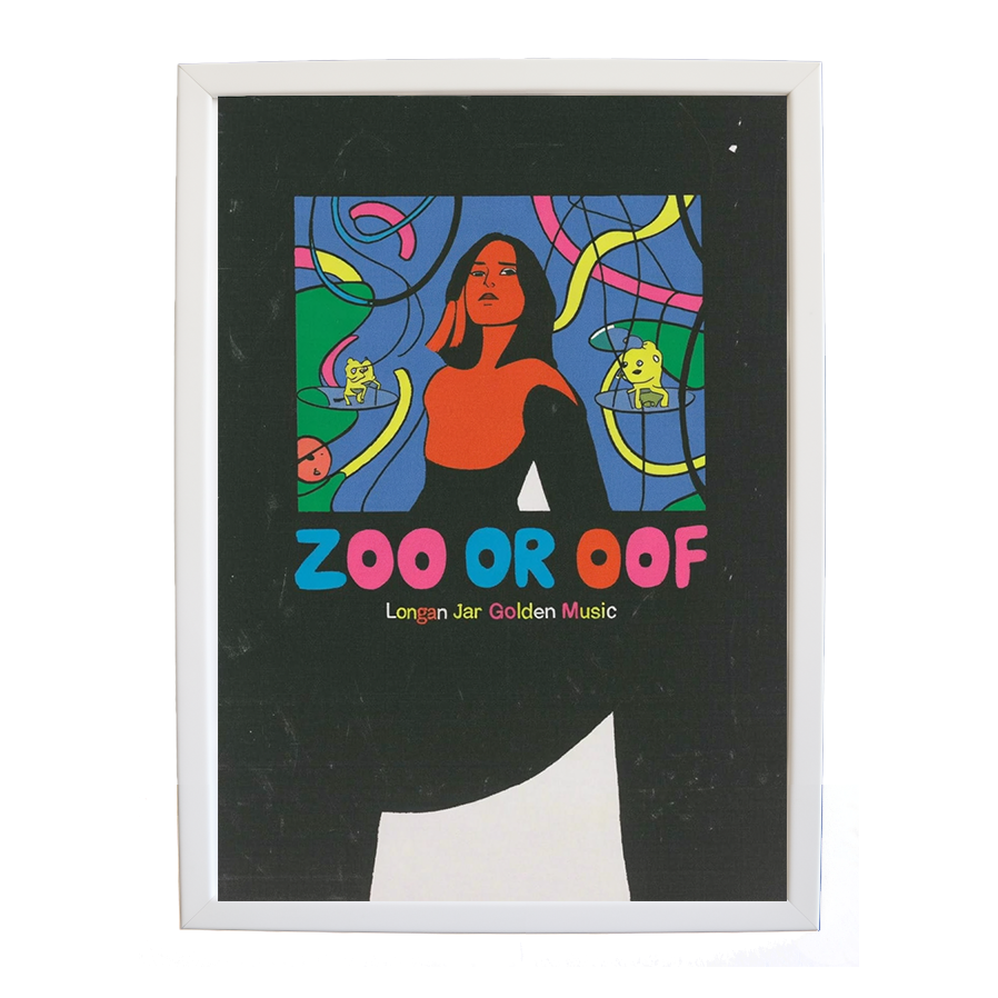 Longan Jar Golden Band Music – Artistic Music Wall Decor – wall art print – Zoo or Oof – pulsing EDM, electronic, dance – Music Stag