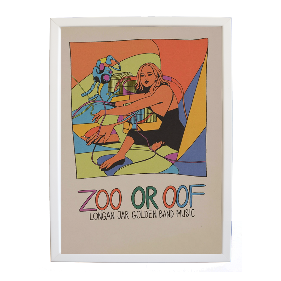 Longan Jar Golden Band Music – Expressive Music Print – wall art print – Zoo or Oof – pulsing EDM, electronic, dance – Music Stag