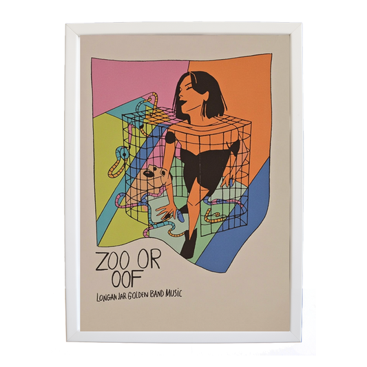 Longan Jar Golden Band Music – Music Room Wall Art – wall art print – Zoo or Oof – pulsing EDM, electronic, dance – Music Stag