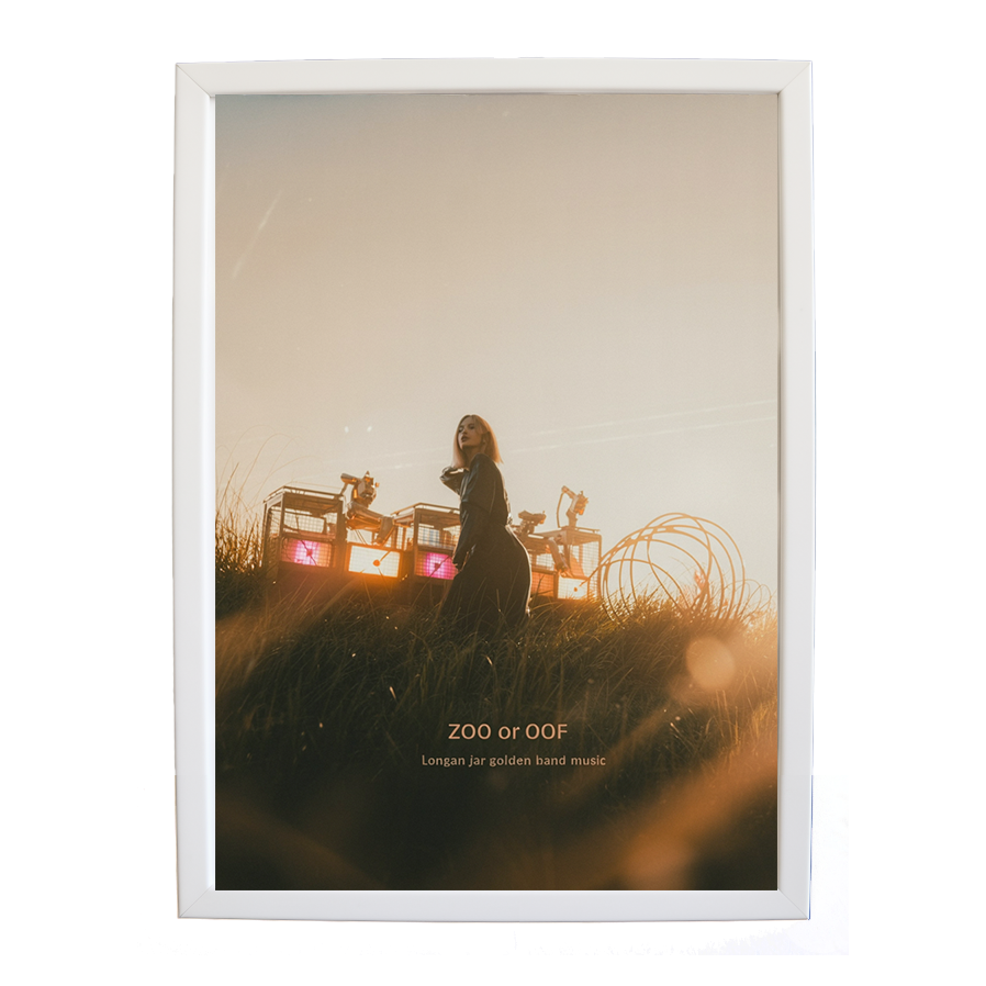 Longan Jar Golden Band Music – Music Inspired Artwork – wall art print – Zoo or Oof – pulsing EDM, electronic, dance – Music Stag