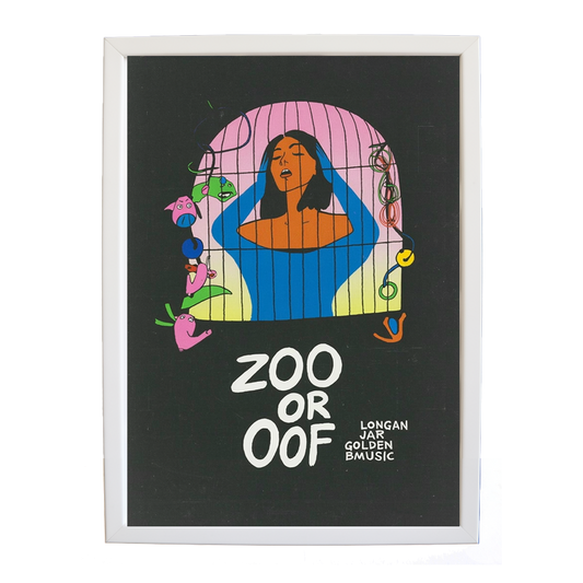 Longan Jar Golden Band Music – Modern Music Poster – wall art print – Zoo or Oof – pulsing EDM, electronic, dance – Music Stag