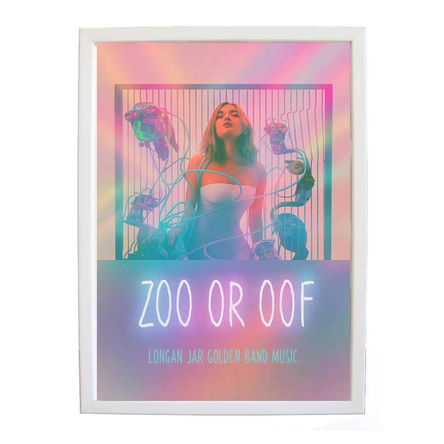 Longan Jar Golden Band Music – Expressive Music Print – wall art print – Zoo or Oof – pulsing EDM, electronic, dance – Music Stag