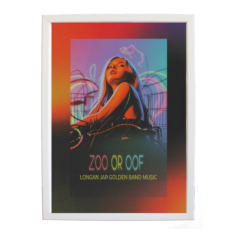 Longan Jar Golden Band Music – Music Inspired Artwork – wall art print – Zoo or Oof – pulsing EDM, electronic, dance – Music Stag