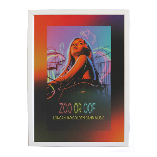 Longan Jar Golden Band Music – Music Inspired Artwork – wall art print – Zoo or Oof – pulsing EDM, electronic, dance – Music Stag