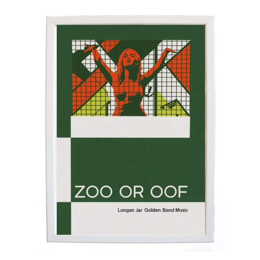 Longan Jar Golden Band Music – Music Decor Print – wall art print – Zoo or Oof – pulsing EDM, electronic, dance – Music Stag