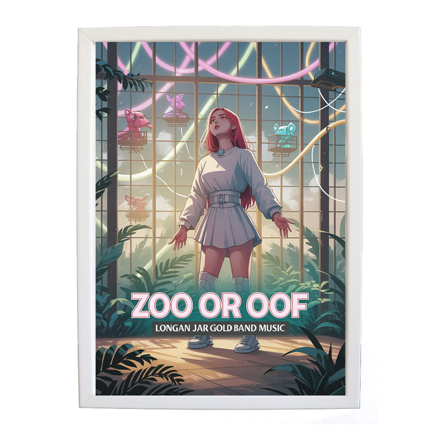 Longan Jar Golden Band Music – Music Album Poster – wall art print – Zoo or Oof – pulsing EDM, electronic, dance – Music Stag