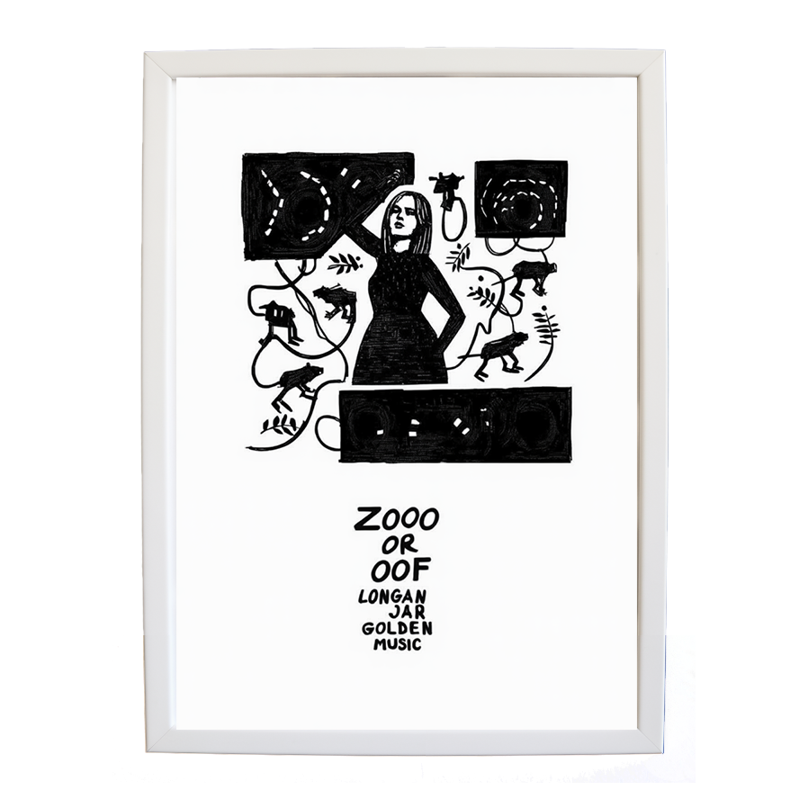 Longan Jar Golden Band Music – Music Decor Print – wall art print – Zoo or Oof – pulsing EDM, electronic, dance – Music Stag