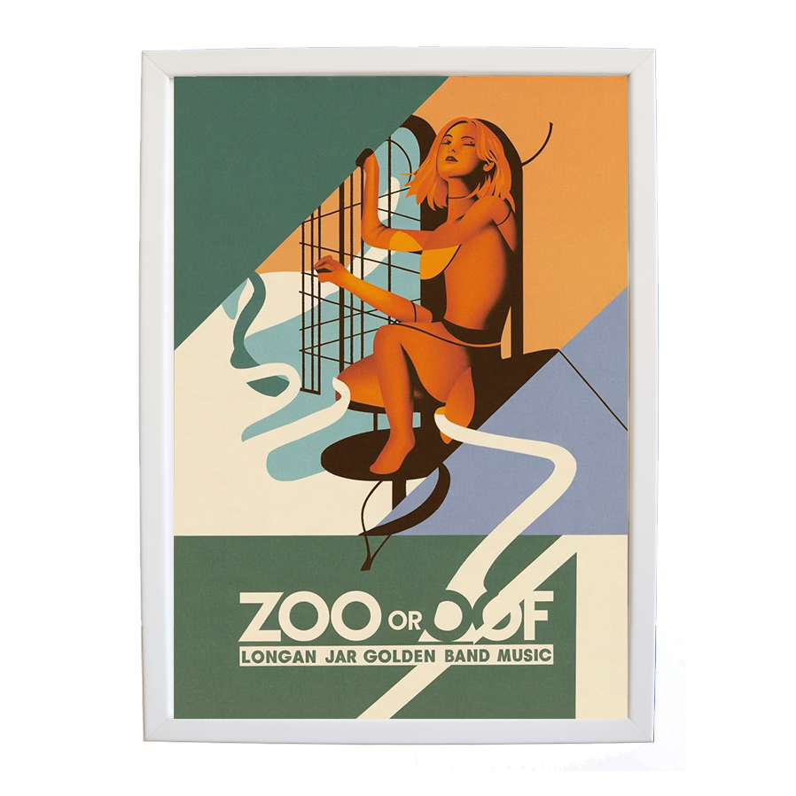 Longan Jar Golden Band Music – Music Wall Art Print – wall art print – Zoo or Oof – pulsing EDM, electronic, dance – Music Stag