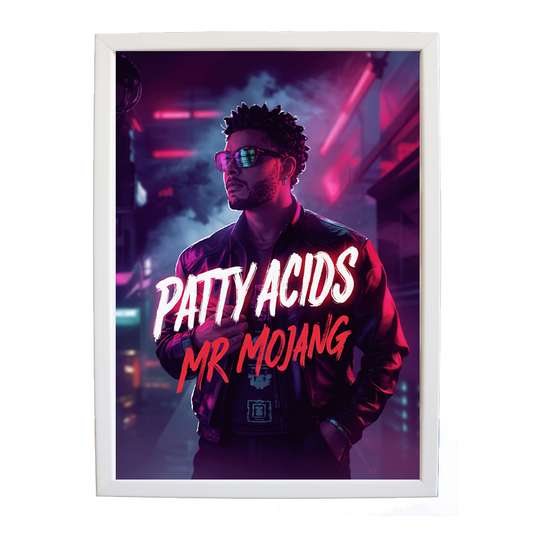 Mr Mojang – Album Art Print – wall art print – Patty Acids – Dark Pop / R&B. electronic, ambient pop, cinematic
inspired by The Weeknd – Music Stag