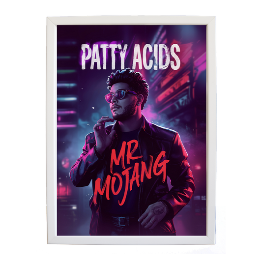 Mr Mojang – Music Canvas Print – wall art print – Patty Acids – Dark Pop / R&B. electronic, ambient pop, cinematic
inspired by The Weeknd – Music Stag