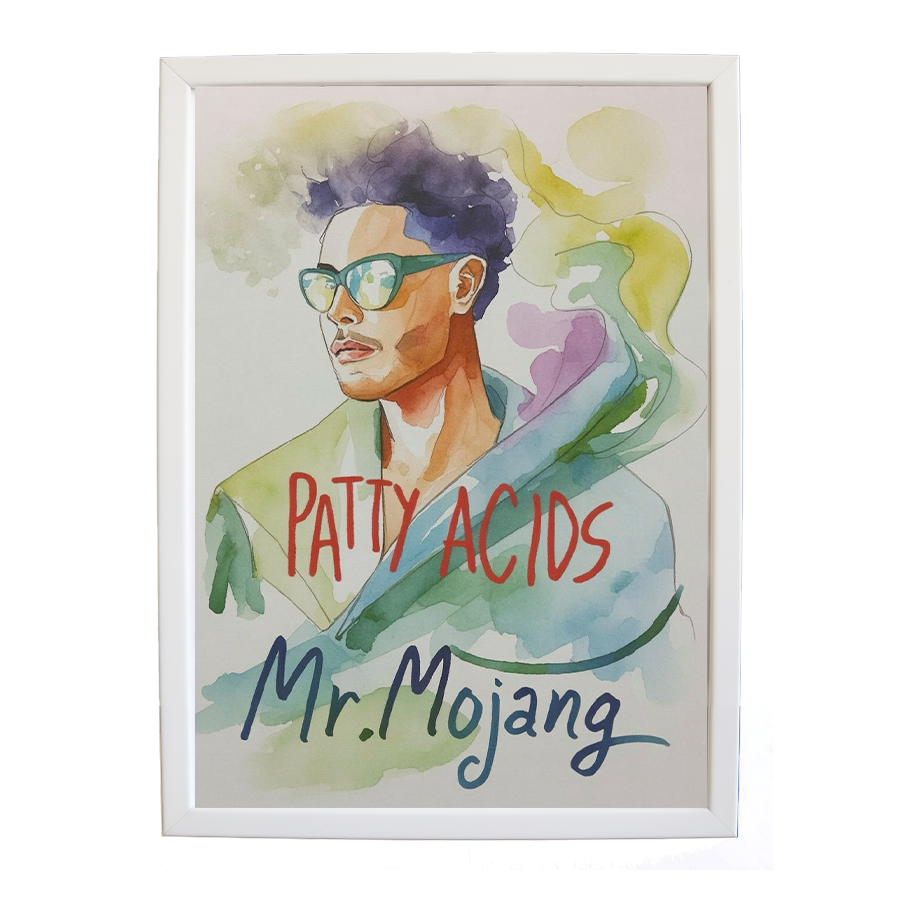 Mr Mojang – Vintage Music Poster – wall art print – Patty Acids – Dark Pop / R&B. electronic, ambient pop, cinematic
inspired by The Weeknd – Music Stag