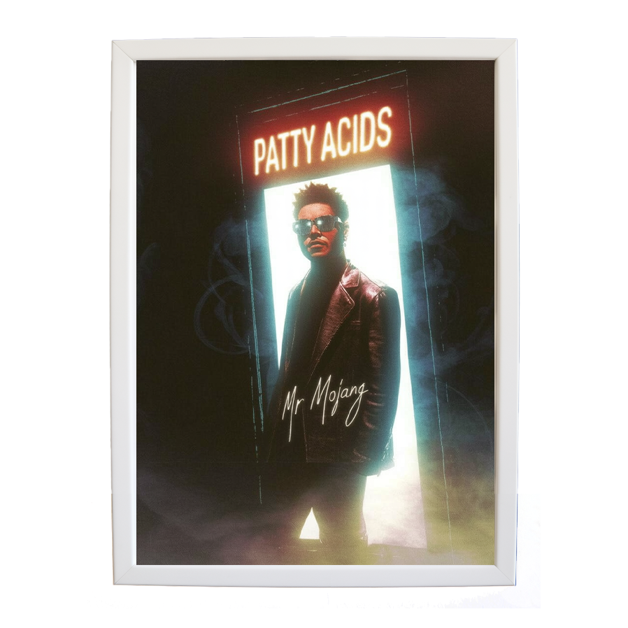 Mr Mojang – Song Wall Art Print – wall art print – Patty Acids – Dark Pop / R&B. electronic, ambient pop, cinematic
inspired by The Weeknd – Music Stag