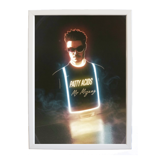 Mr Mojang – Music Poster – wall art print – Patty Acids – Dark Pop / R&B. electronic, ambient pop, cinematic
inspired by The Weeknd – Music Stag