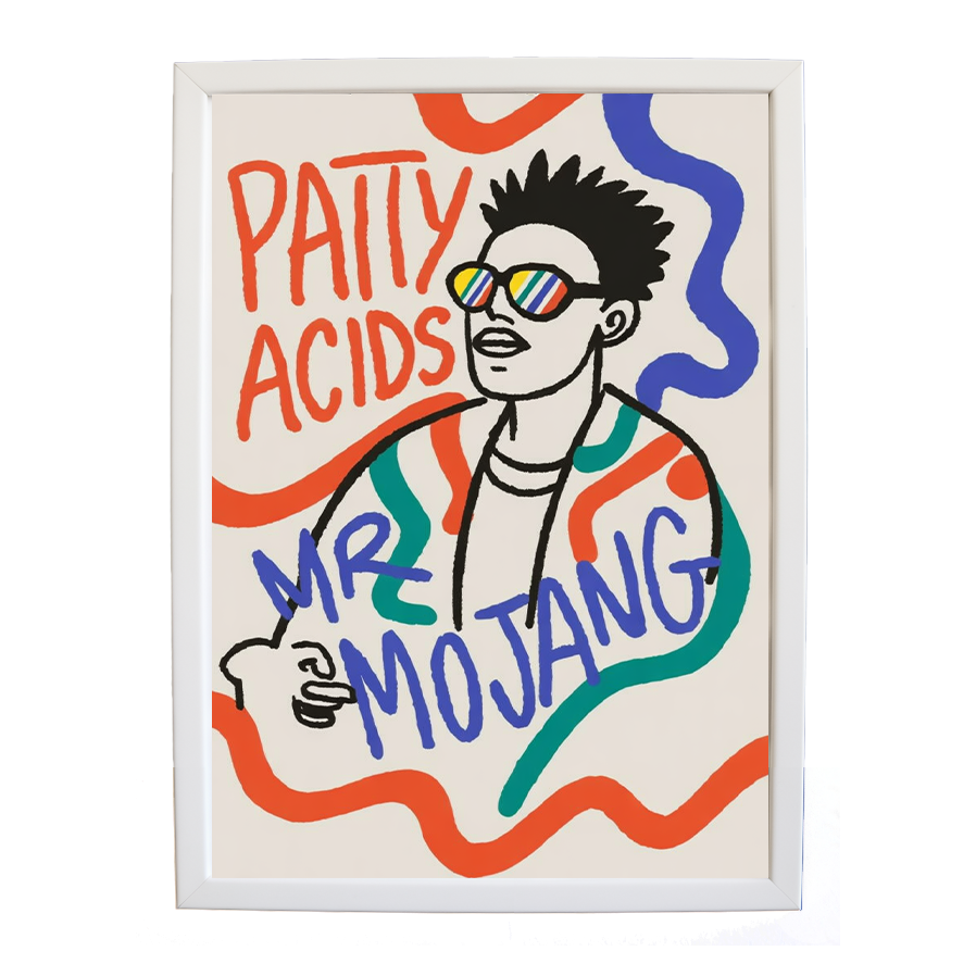 Mr Mojang – Music Artwork for Home – wall art print – Patty Acids – Dark Pop / R&B. electronic, ambient pop, cinematic
inspired by The Weeknd – Music Stag