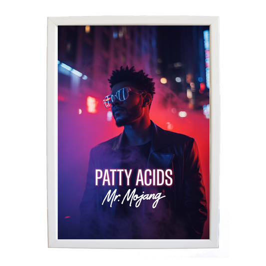 Mr Mojang – Music Canvas Print – wall art print – Patty Acids – Dark Pop / R&B. electronic, ambient pop, cinematic
inspired by The Weeknd – Music Stag