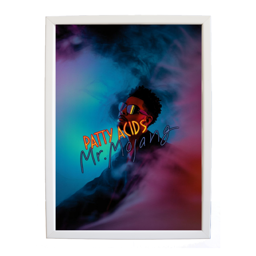 Mr Mojang – Retro Music Print – wall art print – Patty Acids – Dark Pop / R&B. electronic, ambient pop, cinematic
inspired by The Weeknd – Music Stag