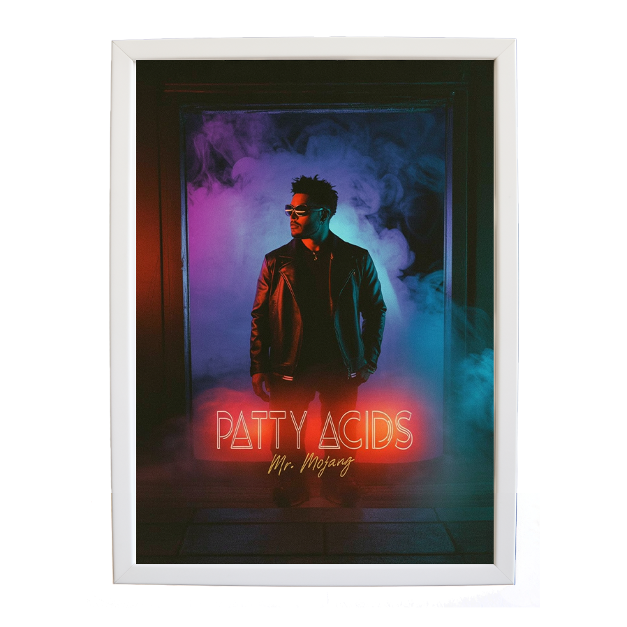 Mr Mojang – Vintage Music Poster – wall art print – Patty Acids – Dark Pop / R&B. electronic, ambient pop, cinematic
inspired by The Weeknd – Music Stag