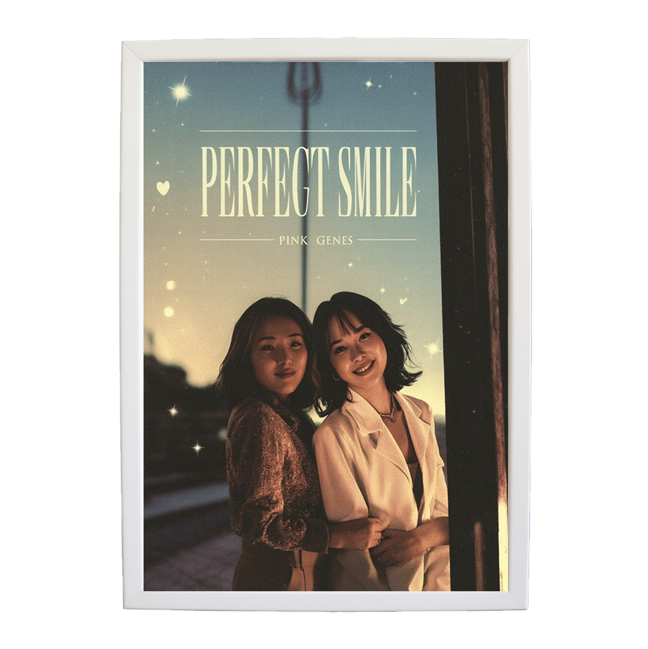 Pink Genes – Modern Wall Art for Music Lovers – wall art print – Perfect Smile – k-pop, dance-pop and electronic female duo – Music Stag