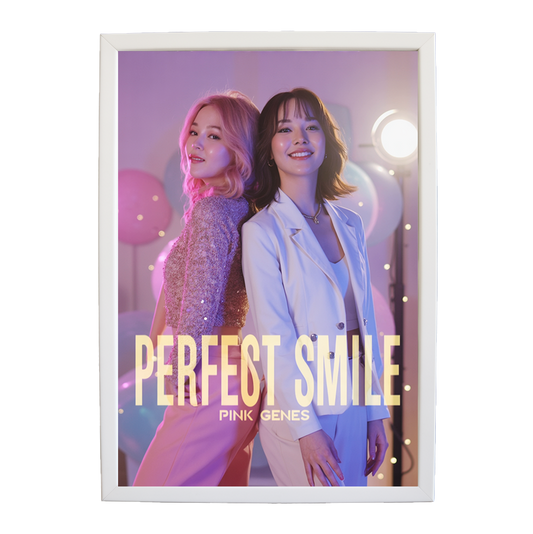 Pink Genes – Sound Inspired Wall Print – wall art print – Perfect Smile – k-pop, dance-pop and electronic female duo – Music Stag