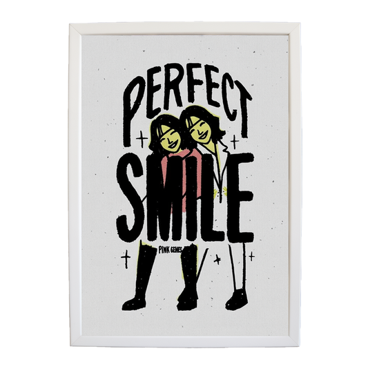 Pink Genes – Inspirational Music Quote Art – wall art print – Perfect Smile – k-pop, dance-pop and electronic female duo – Music Stag