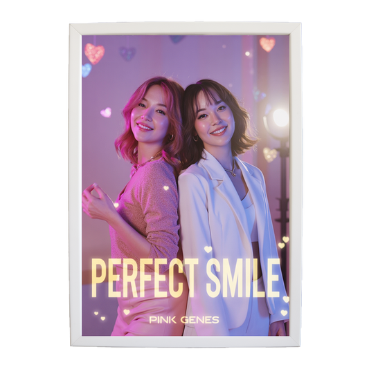 Pink Genes – Music Art Poster – wall art print – Perfect Smile – k-pop, dance-pop and electronic female duo – Music Stag