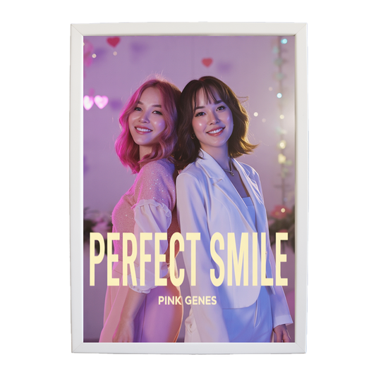 Pink Genes – Music Inspired Artwork – wall art print – Perfect Smile – k-pop, dance-pop and electronic female duo – Music Stag