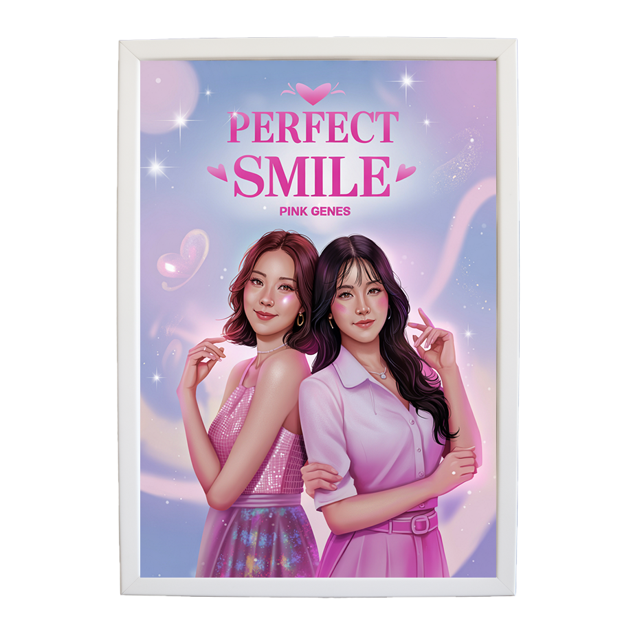 Pink Genes – Music Room Wall Art – wall art print – Perfect Smile – k-pop, dance-pop and electronic female duo – Music Stag