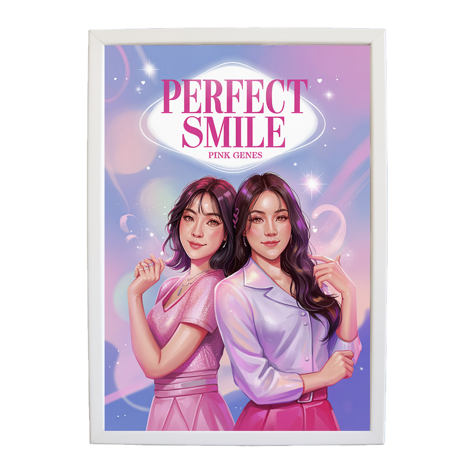 Pink Genes – Music Wall Art Print – wall art print – Perfect Smile – k-pop, dance-pop and electronic female duo – Music Stag