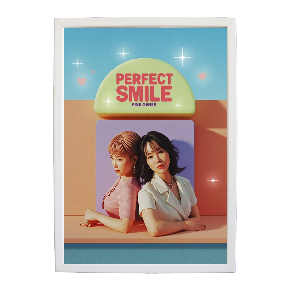 Pink Genes – Musician Wall Art – wall art print – Perfect Smile – k-pop, dance-pop and electronic female duo – Music Stag