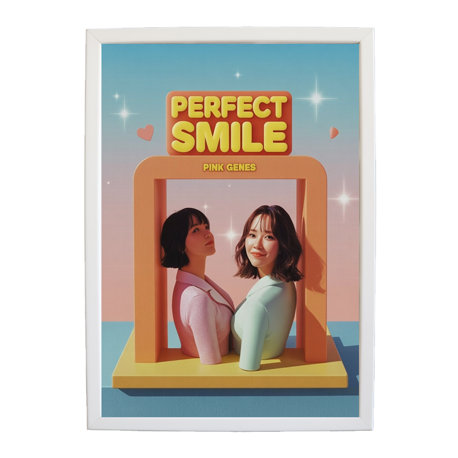 Pink Genes – Contemporary Music Wall Art – wall art print – Perfect Smile – k-pop, dance-pop and electronic female duo – Music Stag