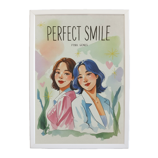 Pink Genes – Lyric Wall Art Print – wall art print – Perfect Smile – k-pop, dance-pop and electronic female duo – Music Stag