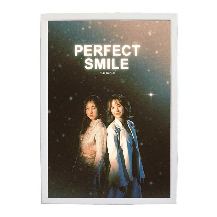 Pink Genes – Artistic Music Wall Decor – wall art print – Perfect Smile – k-pop, dance-pop and electronic female duo – Music Stag