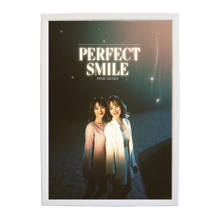 Pink Genes – Home Music Decor Print – wall art print – Perfect Smile – k-pop, dance-pop and electronic female duo – Music Stag