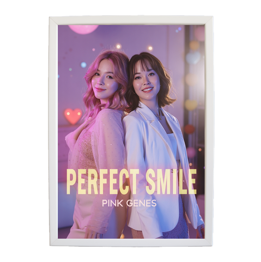 Pink Genes – Music Wall Art Print – wall art print – Perfect Smile – k-pop, dance-pop and electronic female duo – Music Stag