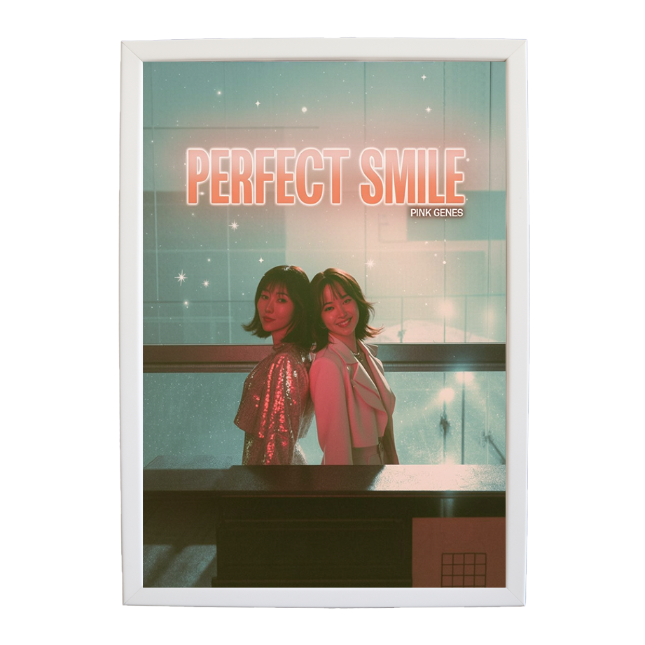 Pink Genes – Inspirational Music Quote Art – wall art print – Perfect Smile – k-pop, dance-pop and electronic female duo – Music Stag