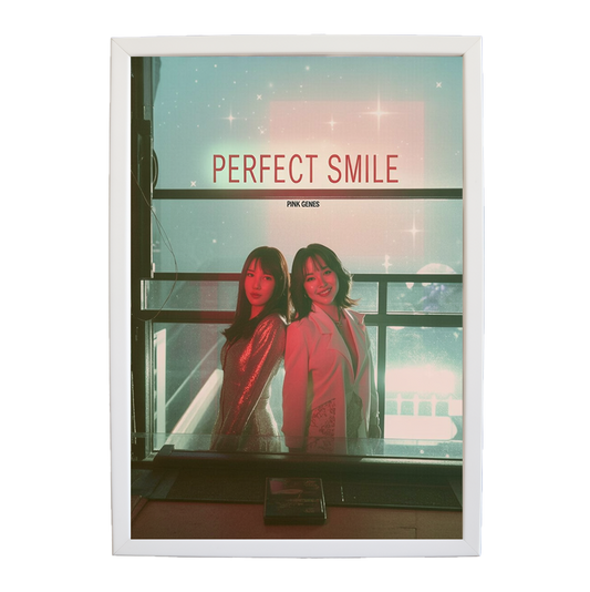 Pink Genes – Modern Music Poster – wall art print – Perfect Smile – k-pop, dance-pop and electronic female duo – Music Stag