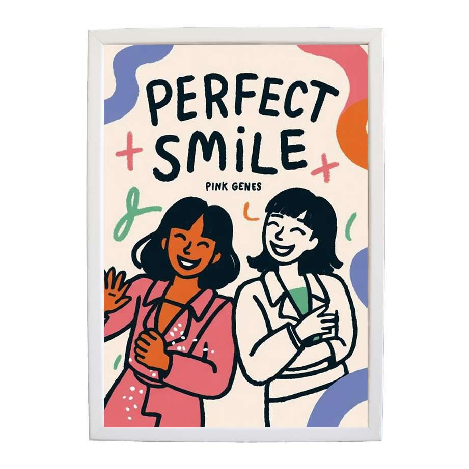 Pink Genes – Music Theme Poster – wall art print – Perfect Smile – k-pop, dance-pop and electronic female duo – Music Stag