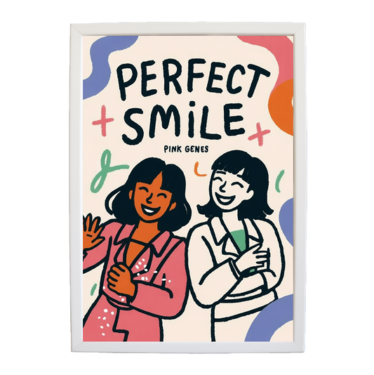 Pink Genes – Music Theme Poster – wall art print – Perfect Smile – k-pop, dance-pop and electronic female duo – Music Stag