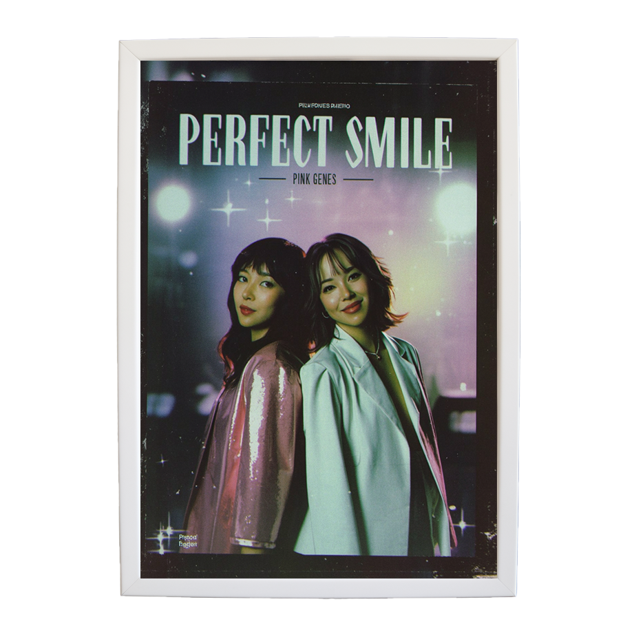 Pink Genes – Home Music Decor Print – wall art print – Perfect Smile – k-pop, dance-pop and electronic female duo – Music Stag