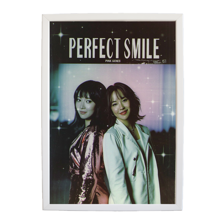Pink Genes – Contemporary Music Wall Art – wall art print – Perfect Smile – k-pop, dance-pop and electronic female duo – Music Stag