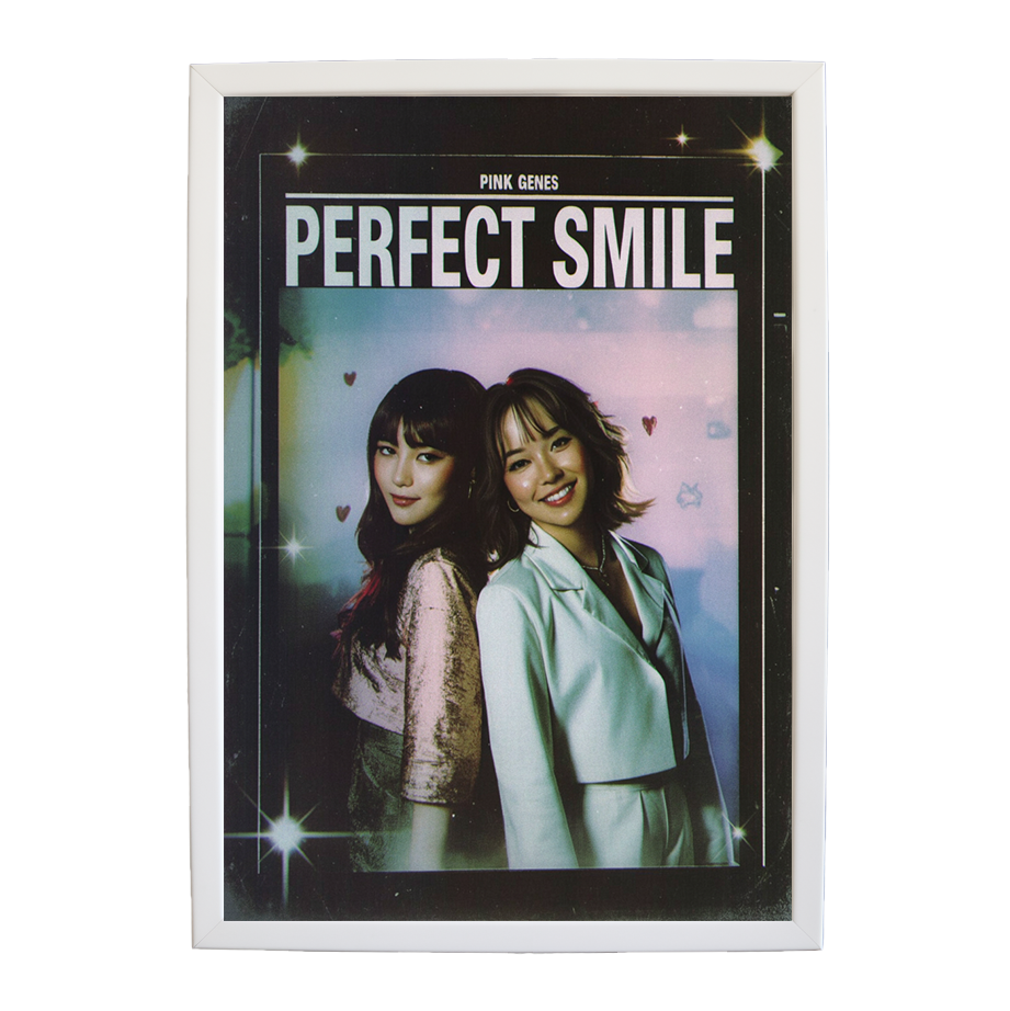 Pink Genes – Studio Wall Art Print – wall art print – Perfect Smile – k-pop, dance-pop and electronic female duo – Music Stag