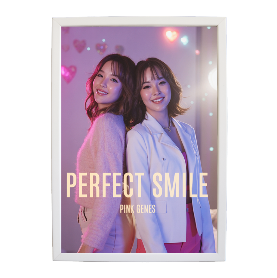 Pink Genes – Music Art Print – wall art print – Perfect Smile – k-pop, dance-pop and electronic female duo – Music Stag