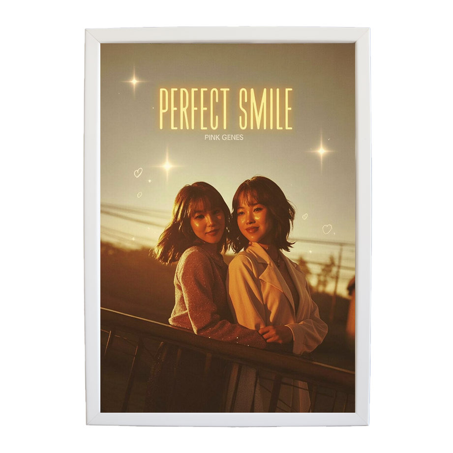 Pink Genes – Inspirational Music Quote Art – wall art print – Perfect Smile – k-pop, dance-pop and electronic female duo – Music Stag