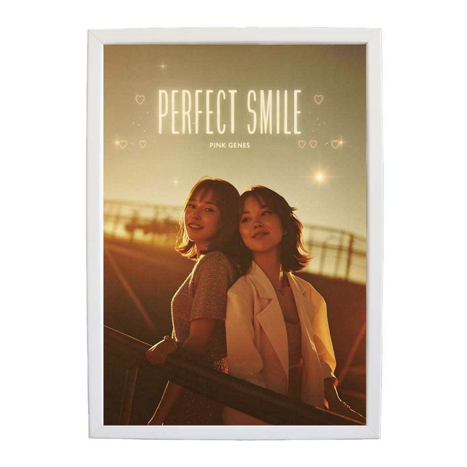Pink Genes – Abstract Music Art – wall art print – Perfect Smile – k-pop, dance-pop and electronic female duo – Music Stag