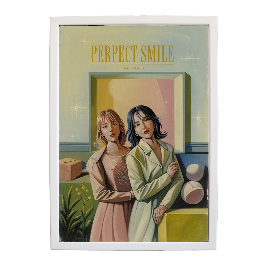 Pink Genes – Music Inspired Artwork – wall art print – Perfect Smile – k-pop, dance-pop and electronic female duo – Music Stag