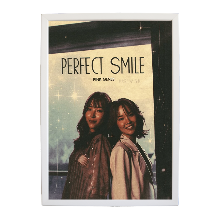 Pink Genes – Art Music Print – wall art print – Perfect Smile – k-pop, dance-pop and electronic female duo – Music Stag