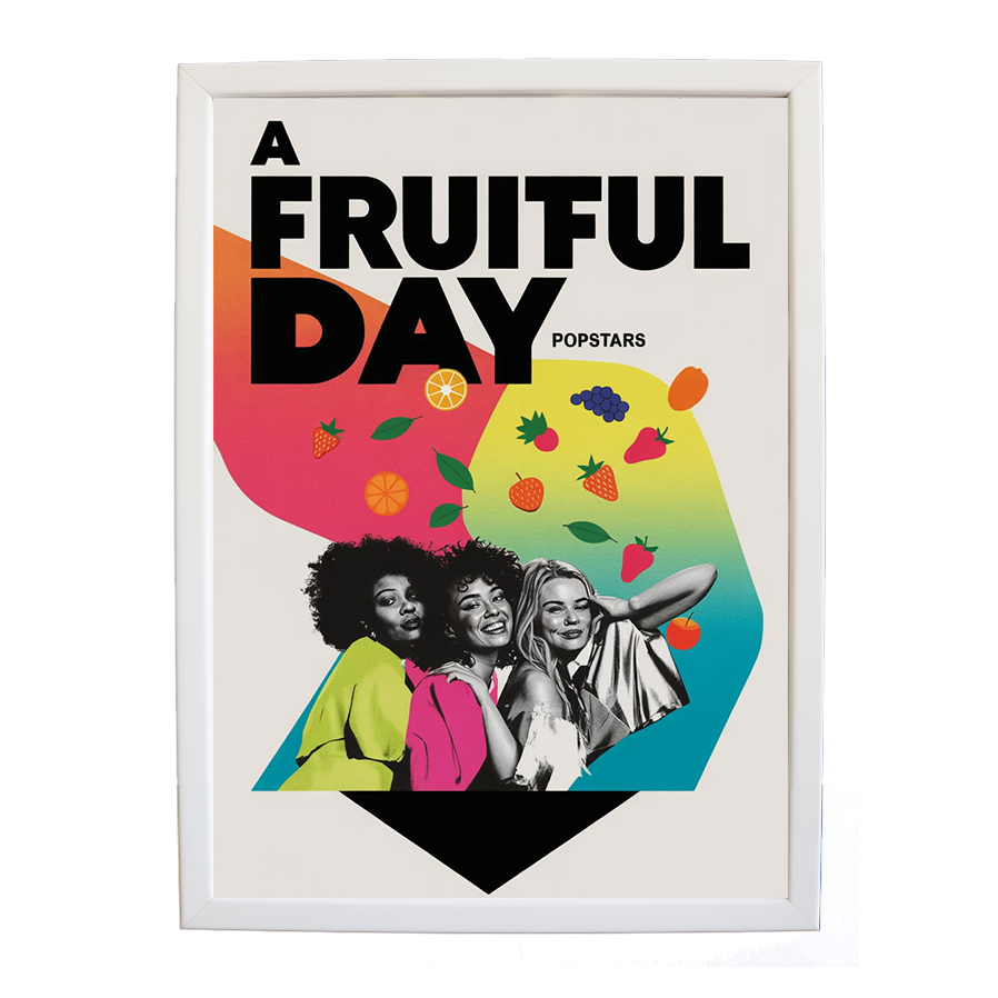 Popstars – Musician Wall Art – wall art print – A Fruitful Day – punchy electronic pop, four piece girl band – Music Stag
