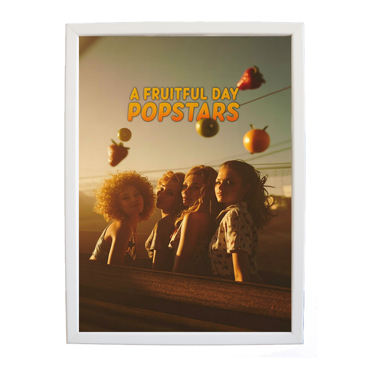Popstars – Vintage Music Poster – wall art print – A Fruitful Day – punchy electronic pop, four piece girl band – Music Stag