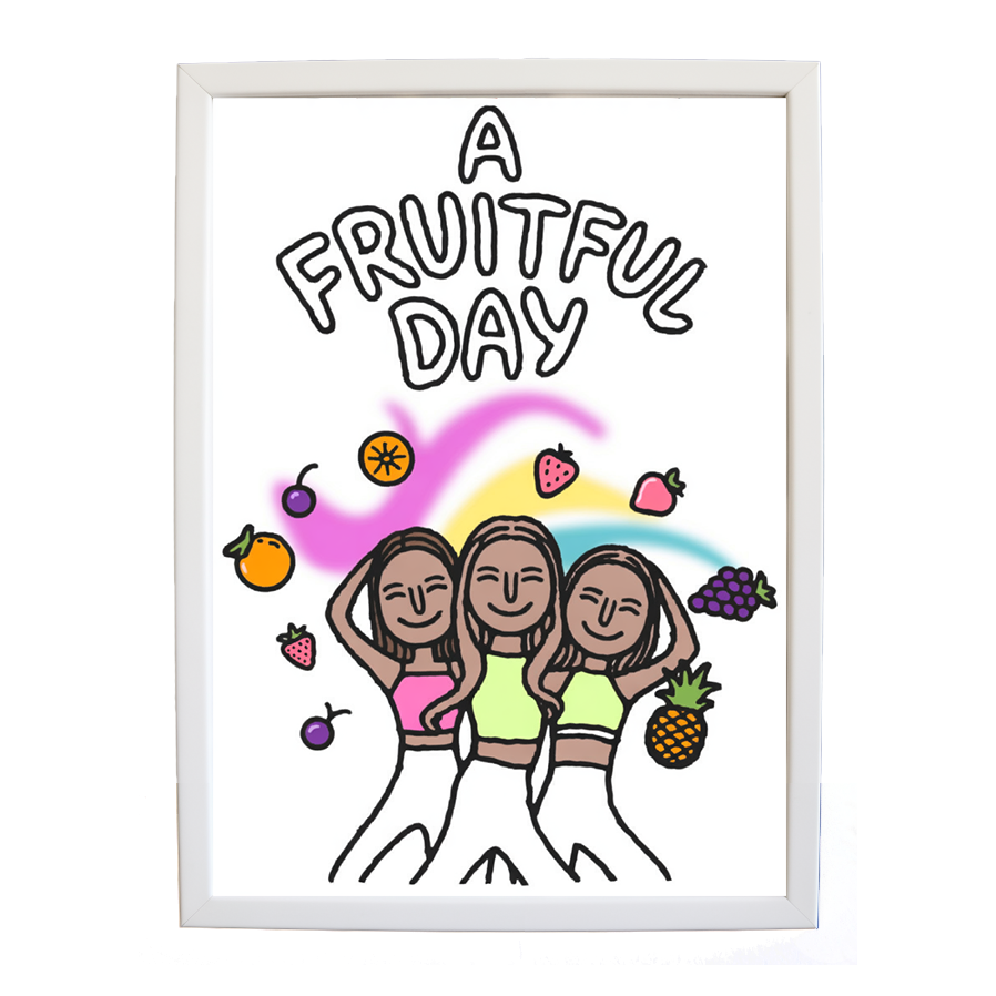 Popstars – Music Wall Art Print – wall art print – A Fruitful Day – punchy electronic pop, four piece girl band – Music Stag