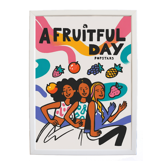 Popstars – Home Music Decor Print – wall art print – A Fruitful Day – punchy electronic pop, four piece girl band – Music Stag